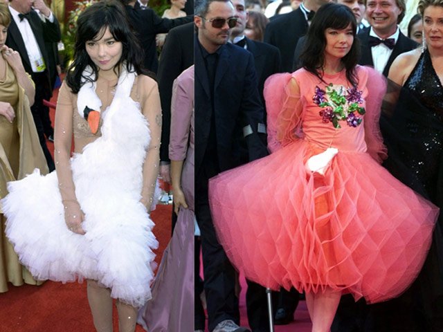 bjork grammy swan dress