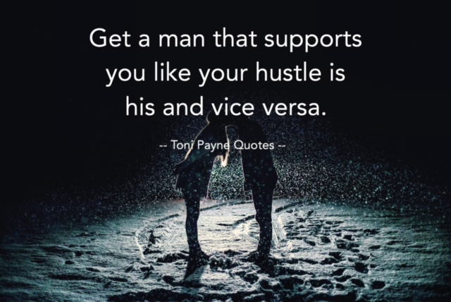 Quote about finding a partner that supports your hustle