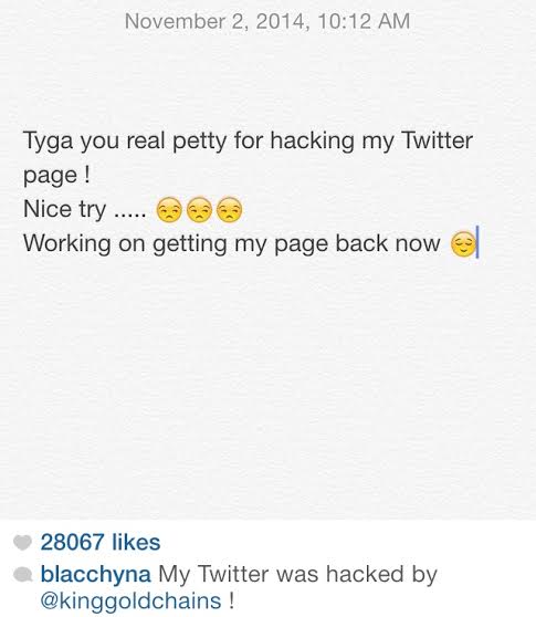 about that Blac Chyna and Tyga, Drake, Kylie Twitter Hack Drama - Sigh ...