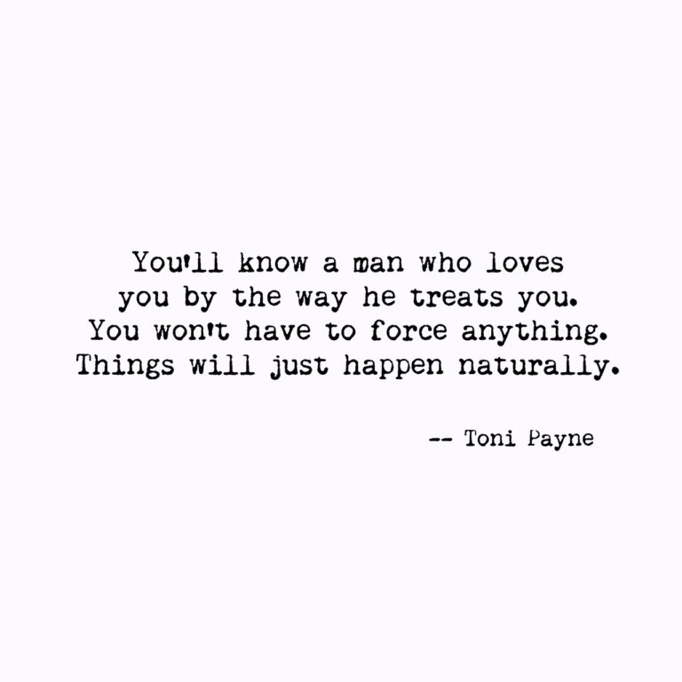Quote about Knowing When a Man Loves You