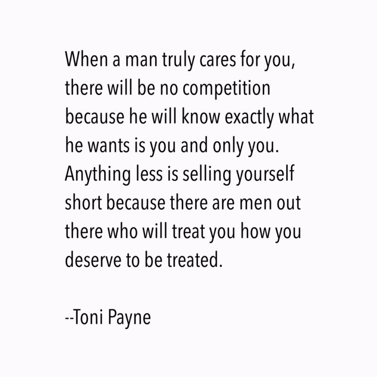 Love Quote about a Man Who Loves You wont Cheat - Toni Payne Quotes