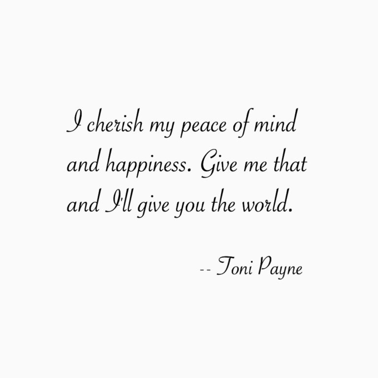 Quote about Happiness and Peace of Mind